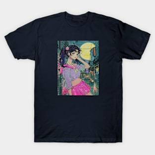 Retro Anime Vintage Art City T-Shirt